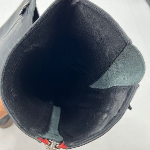 Charles David Womens 9 Boots Matte Black Moto Riding Zip Back Made Italy - Picture 8 of 13